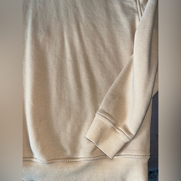 Hudson Jeans Back Cut out Cotton Hoodie Women’s Small Tan Camel Neutral Fall - Picture 13 of 16